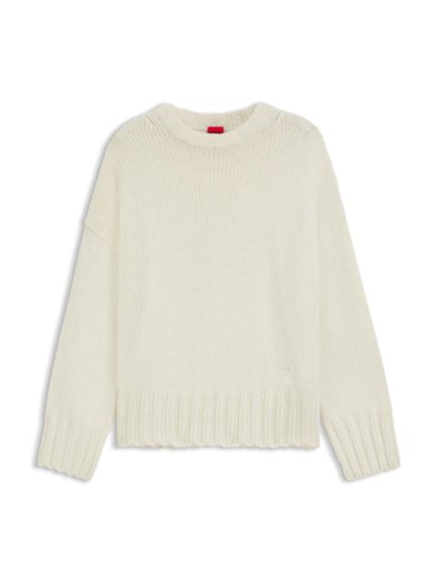 OVERSIZE-FIT KNITTED SWEATER WITH EMBROIDERED LOGO