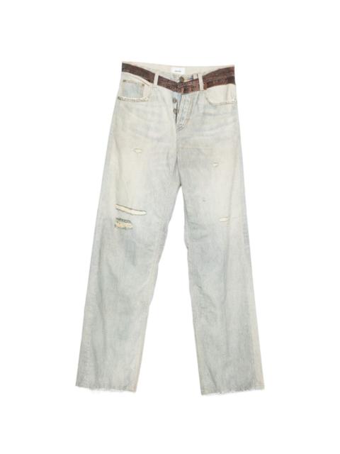 Bonnie printed-belt trousers