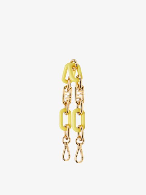 Mini Strap You Gold metal and yellow chain shoulder strap