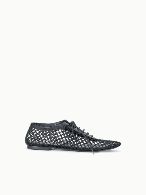STAUD KIT LACE UP FLAT BLACK