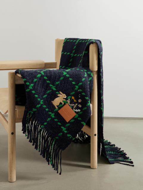 + Suna Fujita Checked Wool-blend Blanket