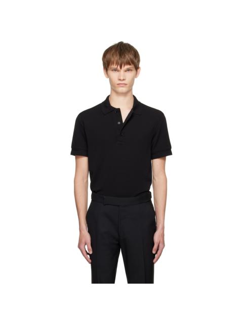 Black Piquet Polo