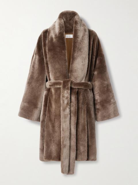 Lucja Oversized Belted Shearling Coat