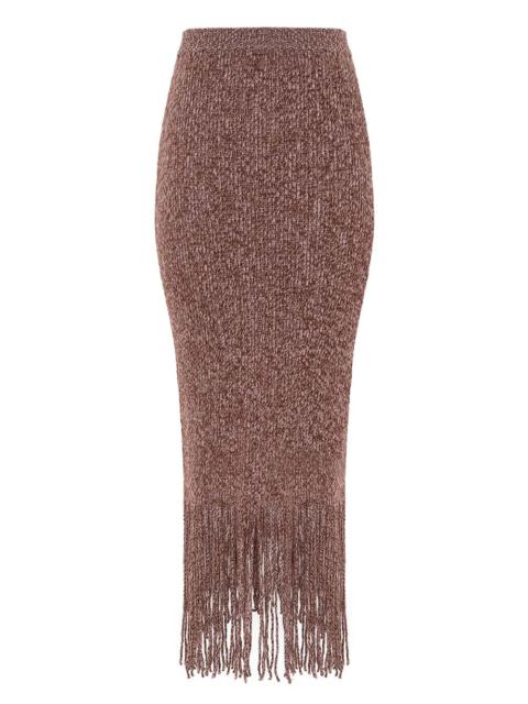 HYPNOTIC FRINGED MIDI SKIRT