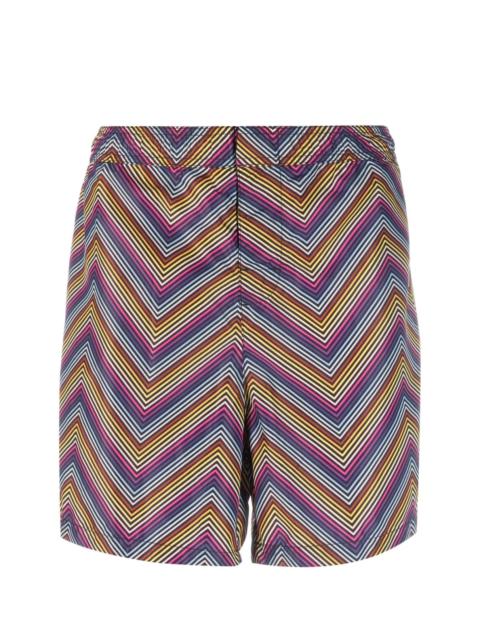 ZIGZAG-PRINT SWIM SHORTS