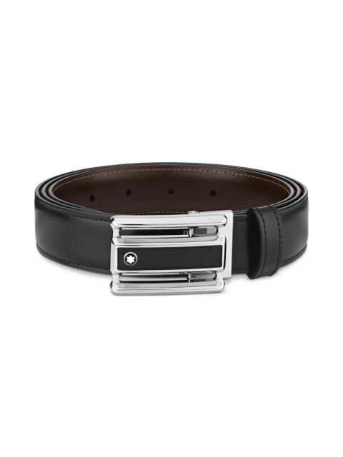 Black/brown 30 mm reversible leather belt