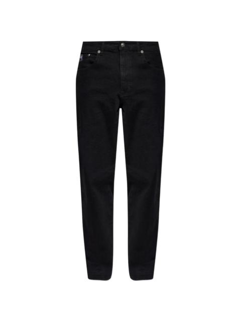 logo patch denim jeans