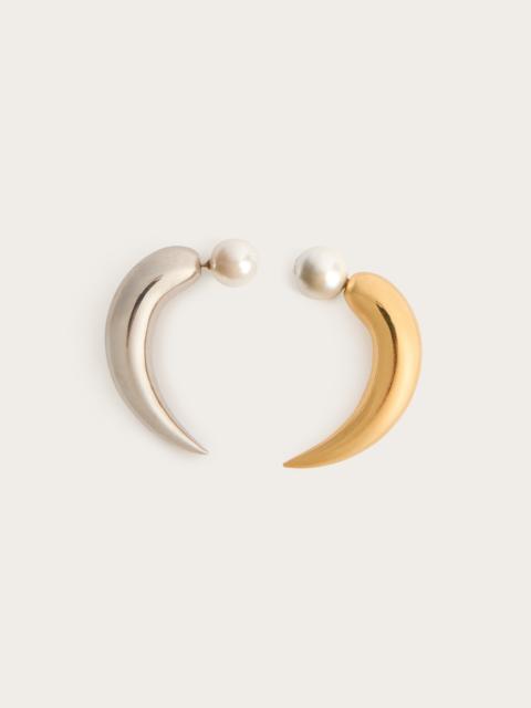 HORN EARRINGS WITH PEARL