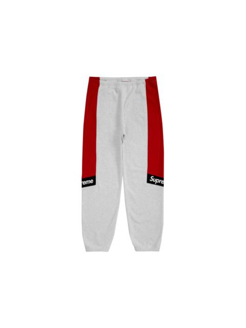 Supreme Color Blocked Sweatpant Ash Grey