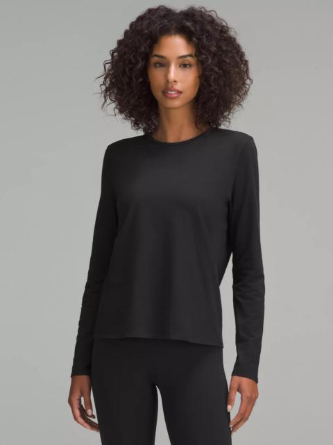Organic Cotton Crewneck Long-Sleeve Shirt
