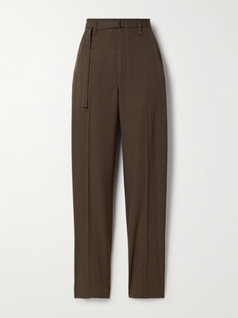 Belted Wool-twill Tapered Pants
