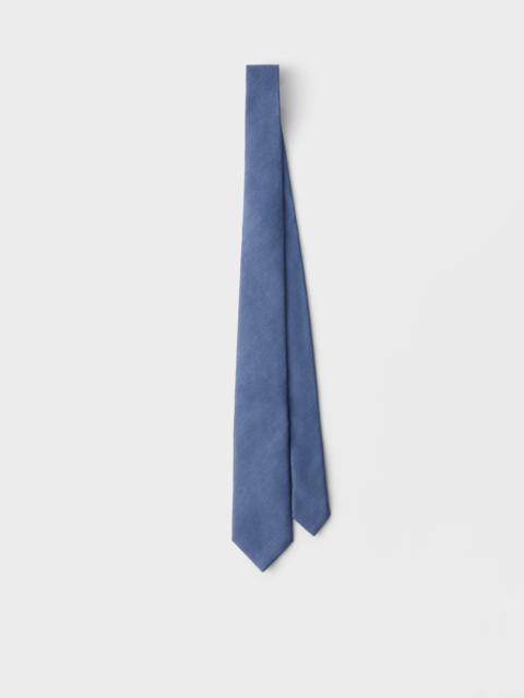 Silk and linen tie