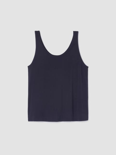 Stretch Silk Jersey Scoop Neck Tank