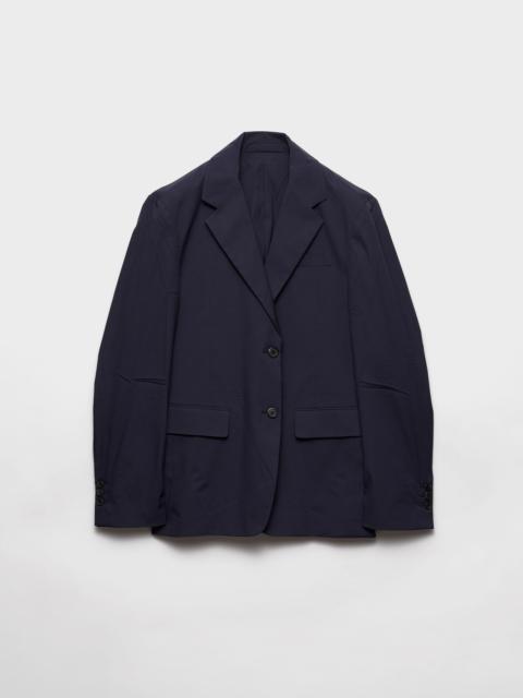 Single-breasted stretch poplin jacket