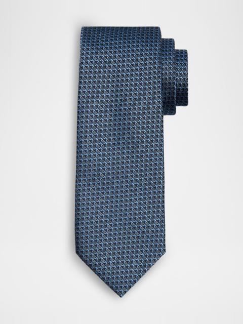 Men's Micro-Box Silk Jacquard Tie