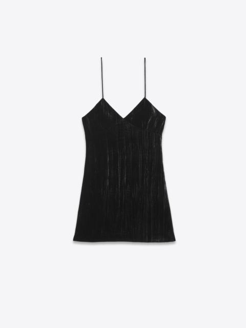 sleeveless dress in velvet