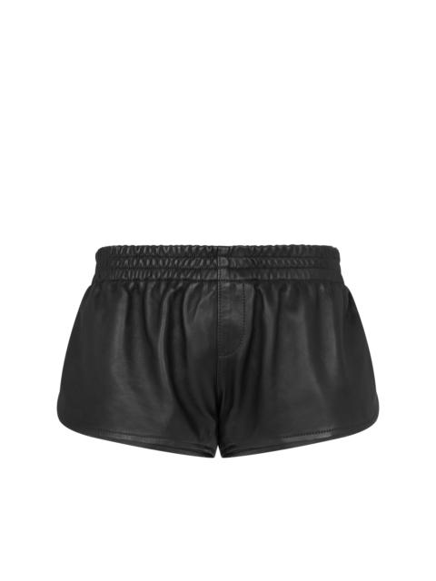 MINI LEATHER RUNNER SHORTS