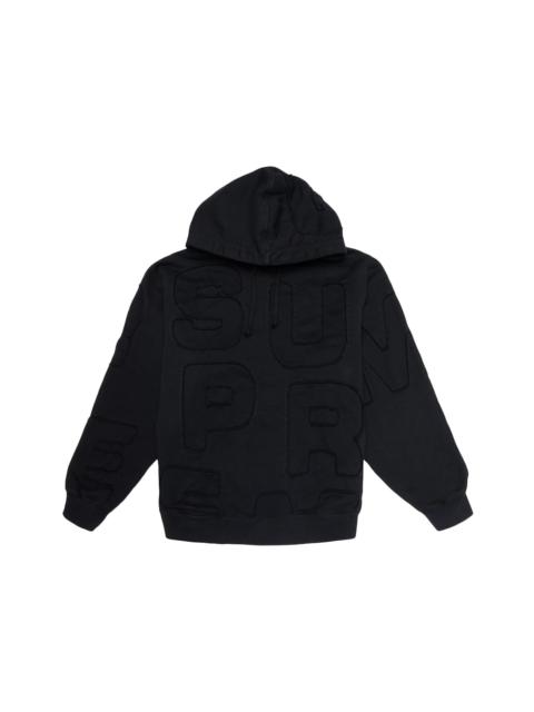 Supreme Cutout Letters Hooded Sweatshirt Black