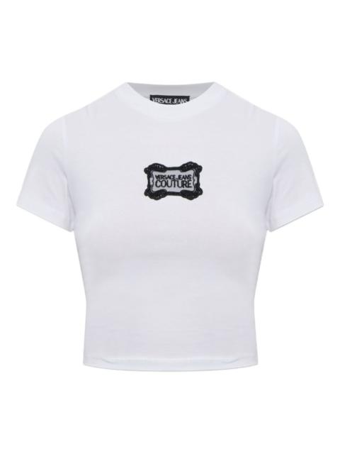 embroidered logo top