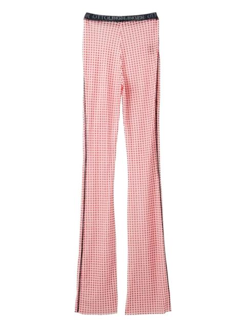 gingham-print trousers
