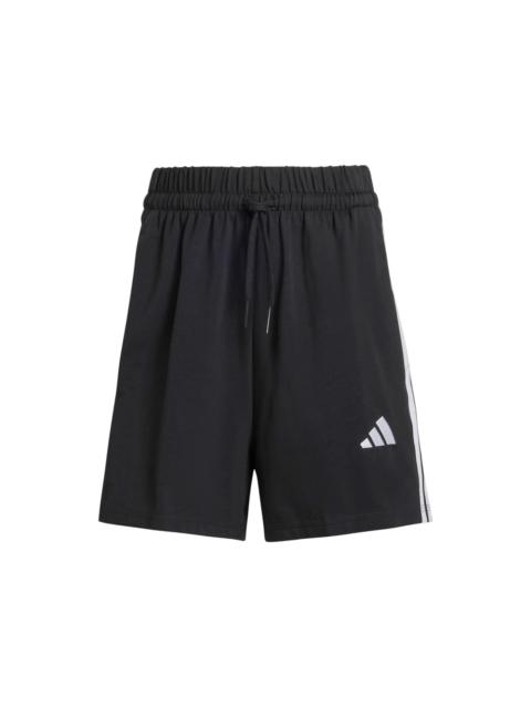 adidas Women's Essentials 3-Stripes Cotton Shorts Black/White