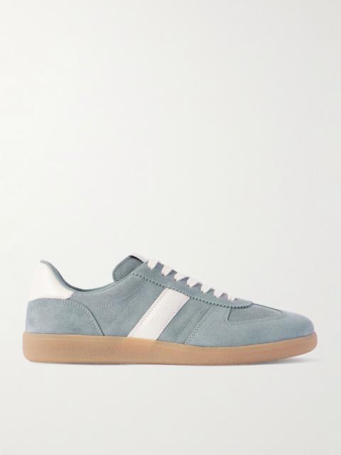 Archer Leather-Trimmed Suede Sneakers Blue