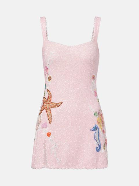 Marina embellished minidress