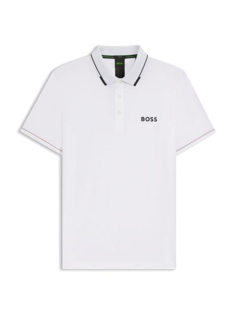 SLIM-FIT POLO SHIRT WITH CONTRAST LOGOS