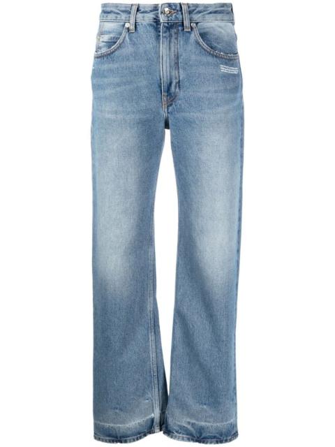logo-patch straight-leg jeans