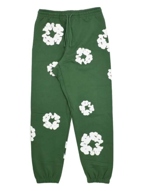 drawstring floral-print track pants