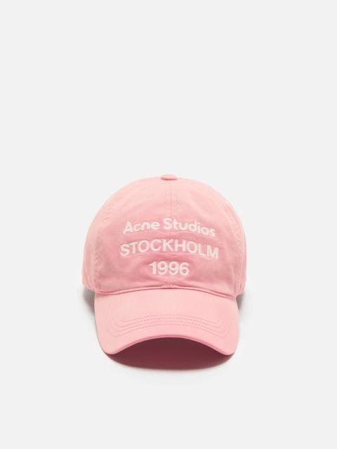 Washed logo baseball cap - Tango pink