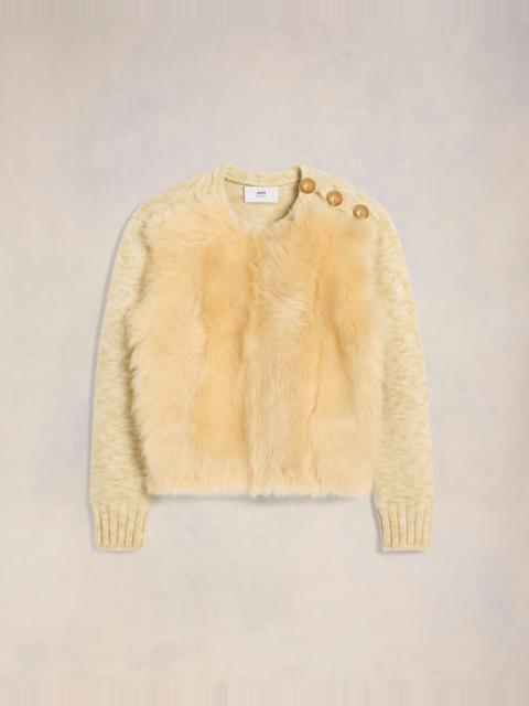 SHEARLING CREW NECK SWEATER