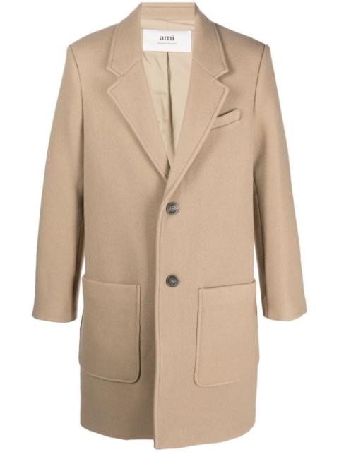 virgin wool single-breasted coat