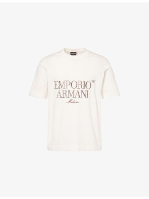 Brand-Embroidery Relaxed-Fit Cotton-Jersey T-Shirt