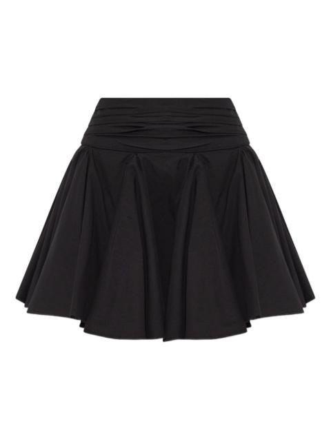 pleated mini skirt