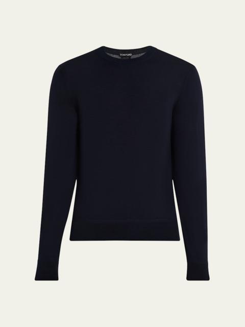 Men's Fine Gauge Wool Crewneck Sweater