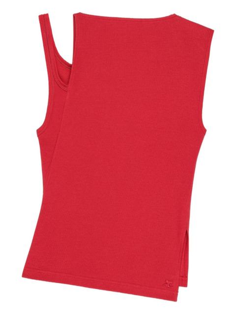 asymmetrical-neck vest