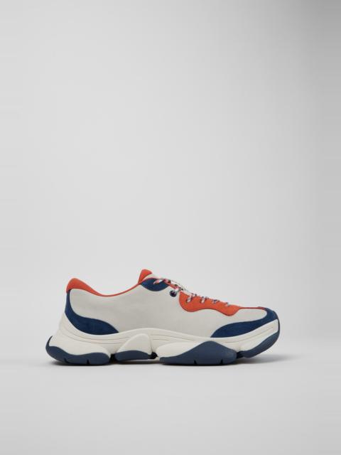 Multicolor Leather and Nubuck Sneakers for Men.