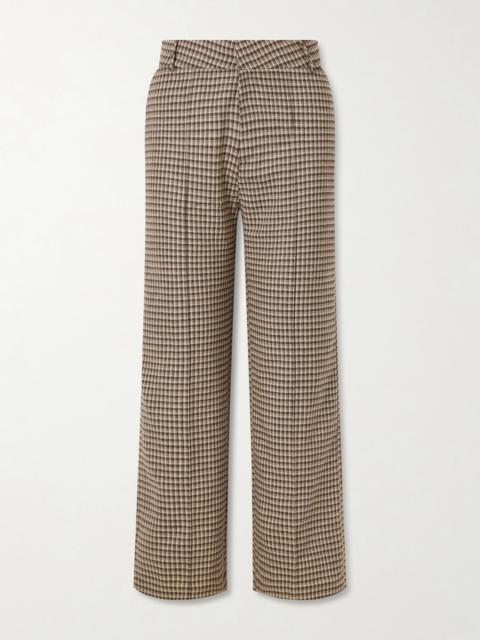 Yoshimoto Plaid Virgin Wool-blend Straight-leg Pants