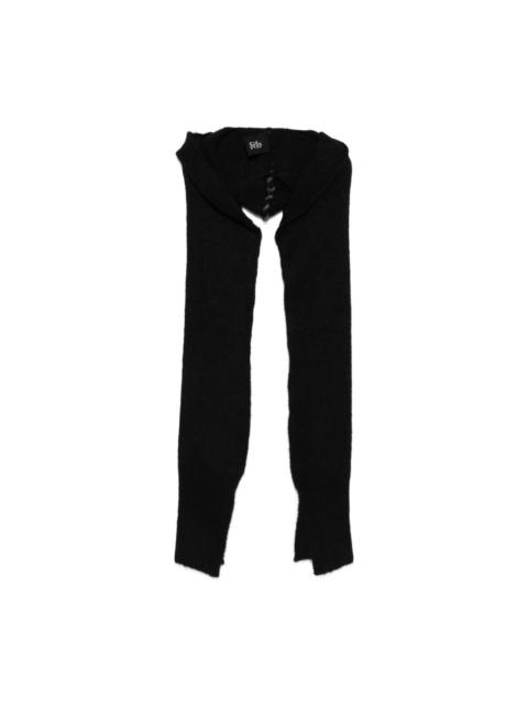 hooded alpaca wool-blend scarf