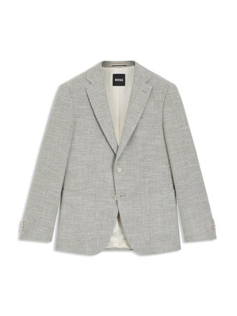 PATTERNED REGULAR-FIT JACKET IN A COTTON BLEND