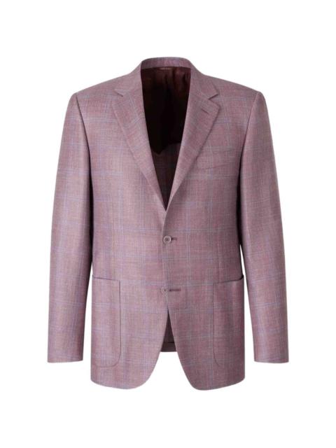 check-pattern blazer