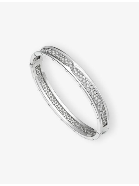 B.zero1 18ct white-gold and 4.24ct diamond bangle bracelet