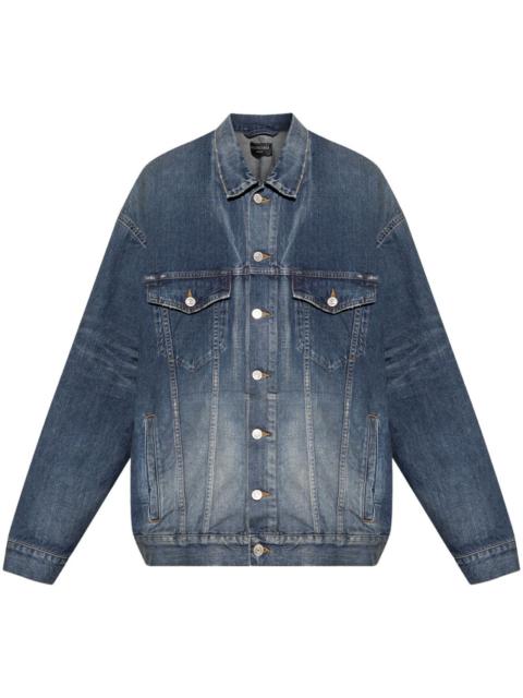 Tape Type-print denim jacket