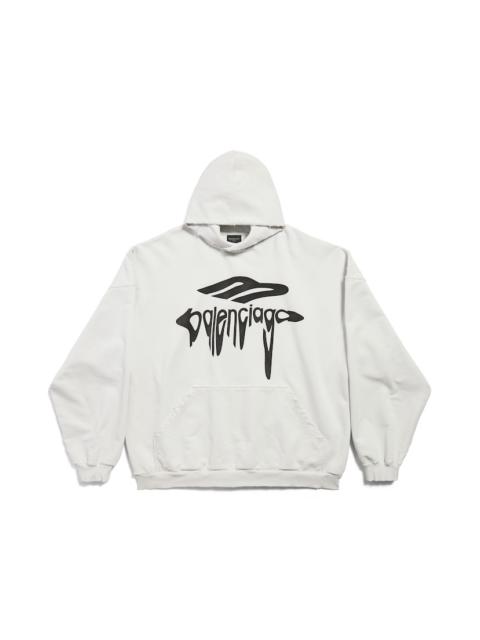 Men's 3b Liquified Hoodie Large Fit in White/black