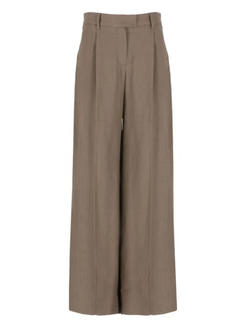 high-waisted trousers