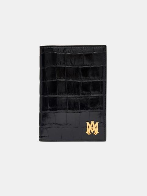 CROC EMBOSSED PASSPORT HOLDER