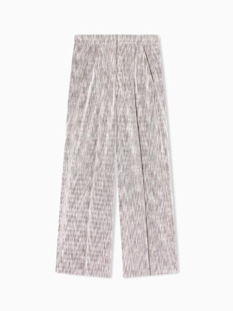 CHEVRON JERSEY TROUSERS WITH PLEATS