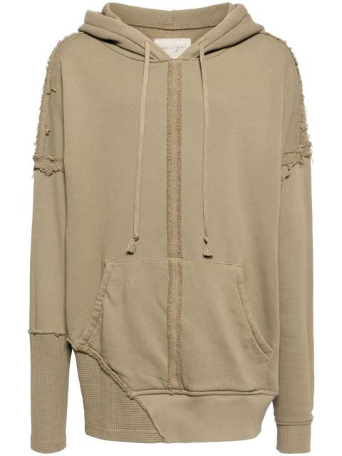 distressed cotton hoodie