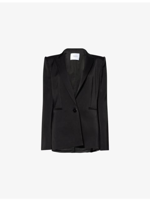 Sculpted Single-Breasted Woven Blazer
